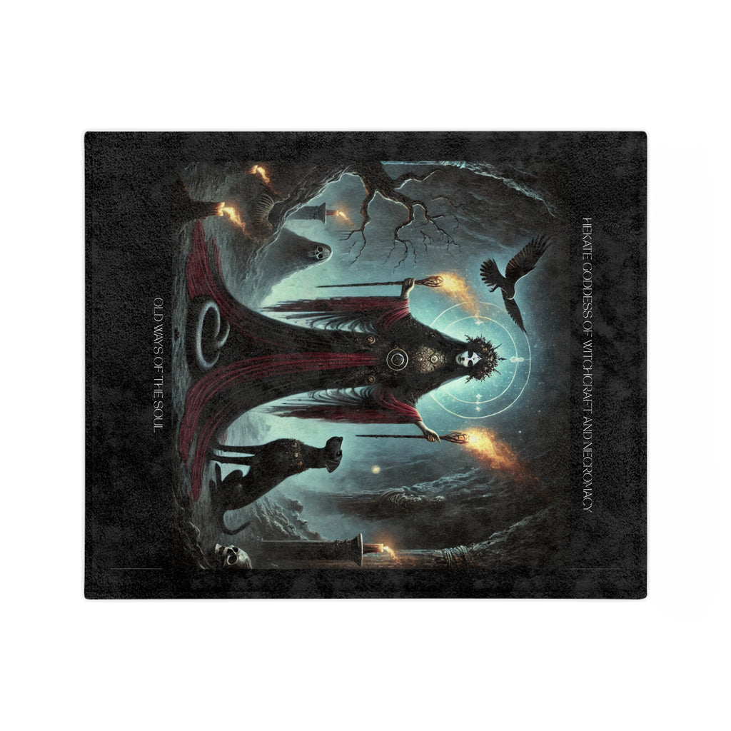 Velveteen Blanket - Goddess Hekate Design for Comfort and Protection