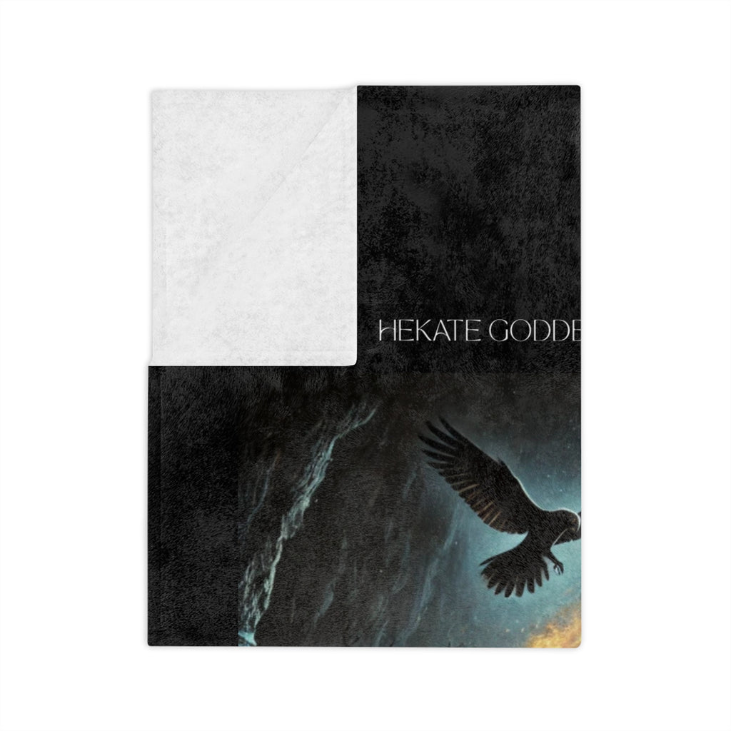 Velveteen Blanket - Goddess Hekate Design for Comfort and Protection