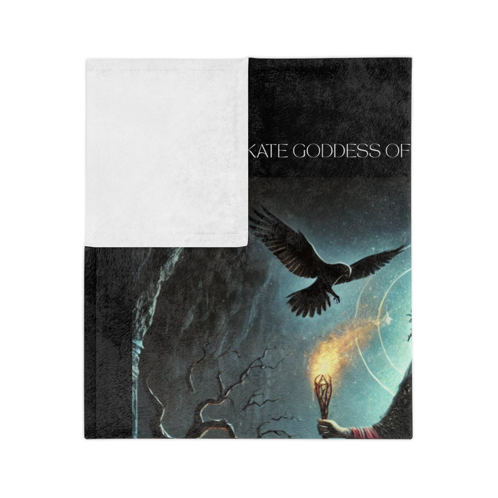 Velveteen Blanket - Goddess Hekate Design for Comfort and Protection
