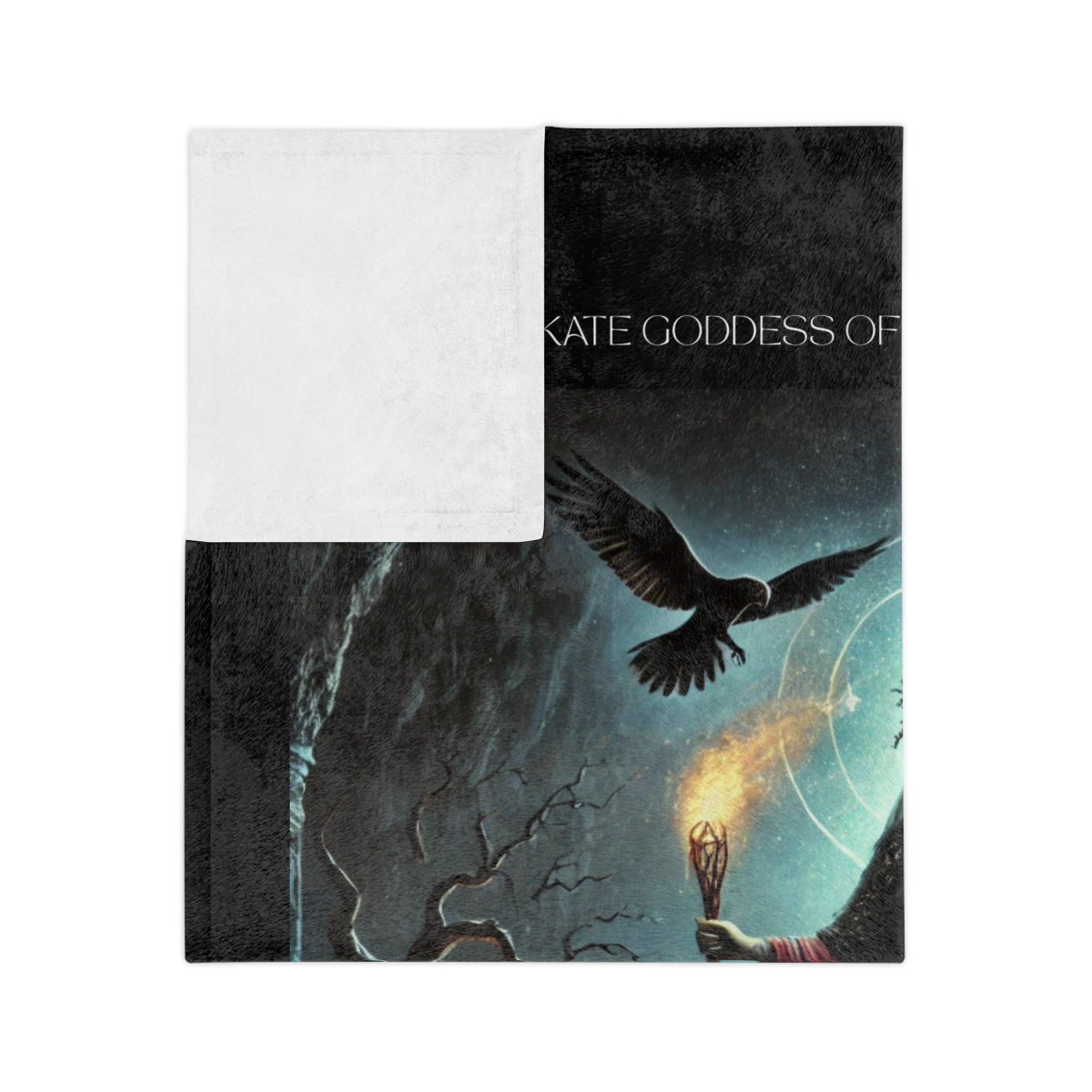 Velveteen Blanket - Goddess Hekate Design for Comfort and Protection